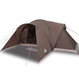 Vidaxl dome tente 6 personnes étanche marron imperméable