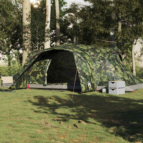 Tente dôme VidaXL camouflage imperméable 6 personnes