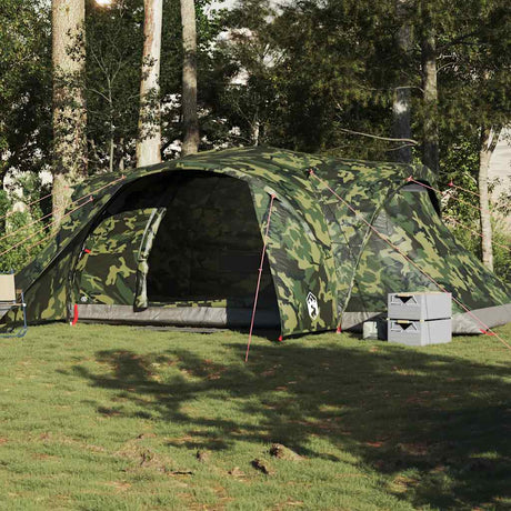 Tente dôme VidaXL camouflage imperméable 6 personnes