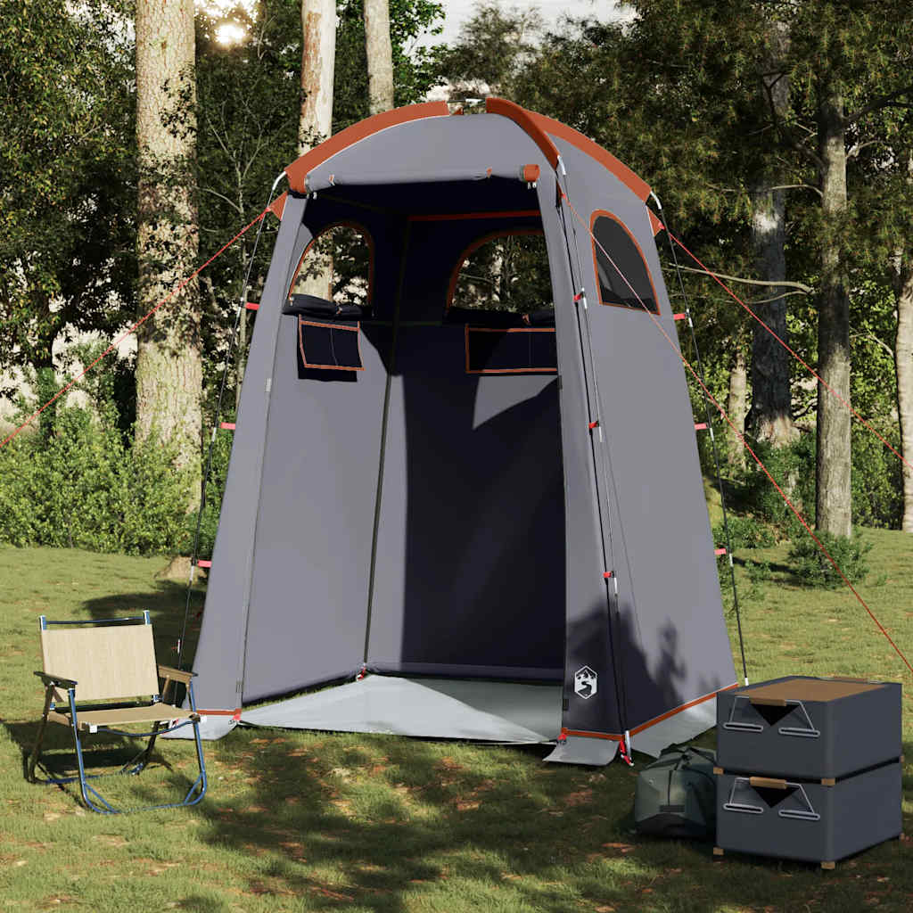 Tente de douche VidaXL imperméable gris et orange