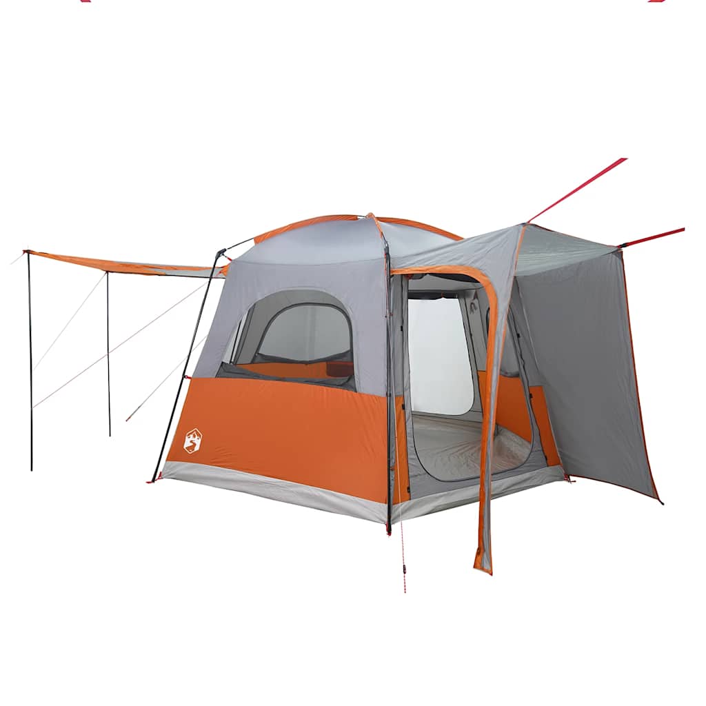 Tente de voiture VidaXL 4 personnes imperméable gris et orange
