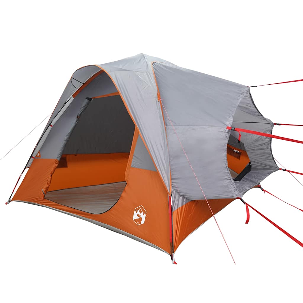 Vidaxl Autotent 4-Person Waterproof Grey and Orange