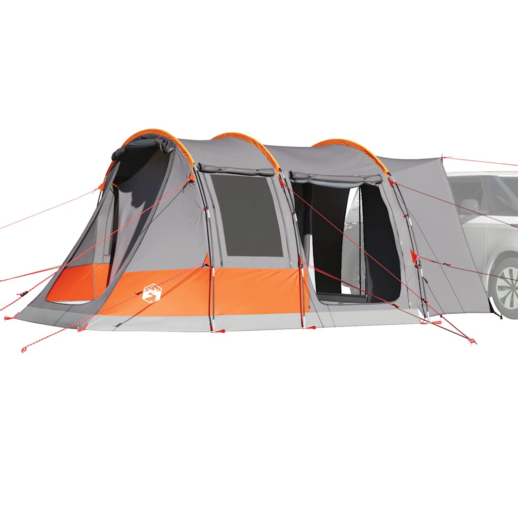 Vidaxl Autotent per 2 persone impermeabile grigio e arancione