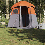 VidaXL Tente de douche 2 personnes imperméable gris et orange