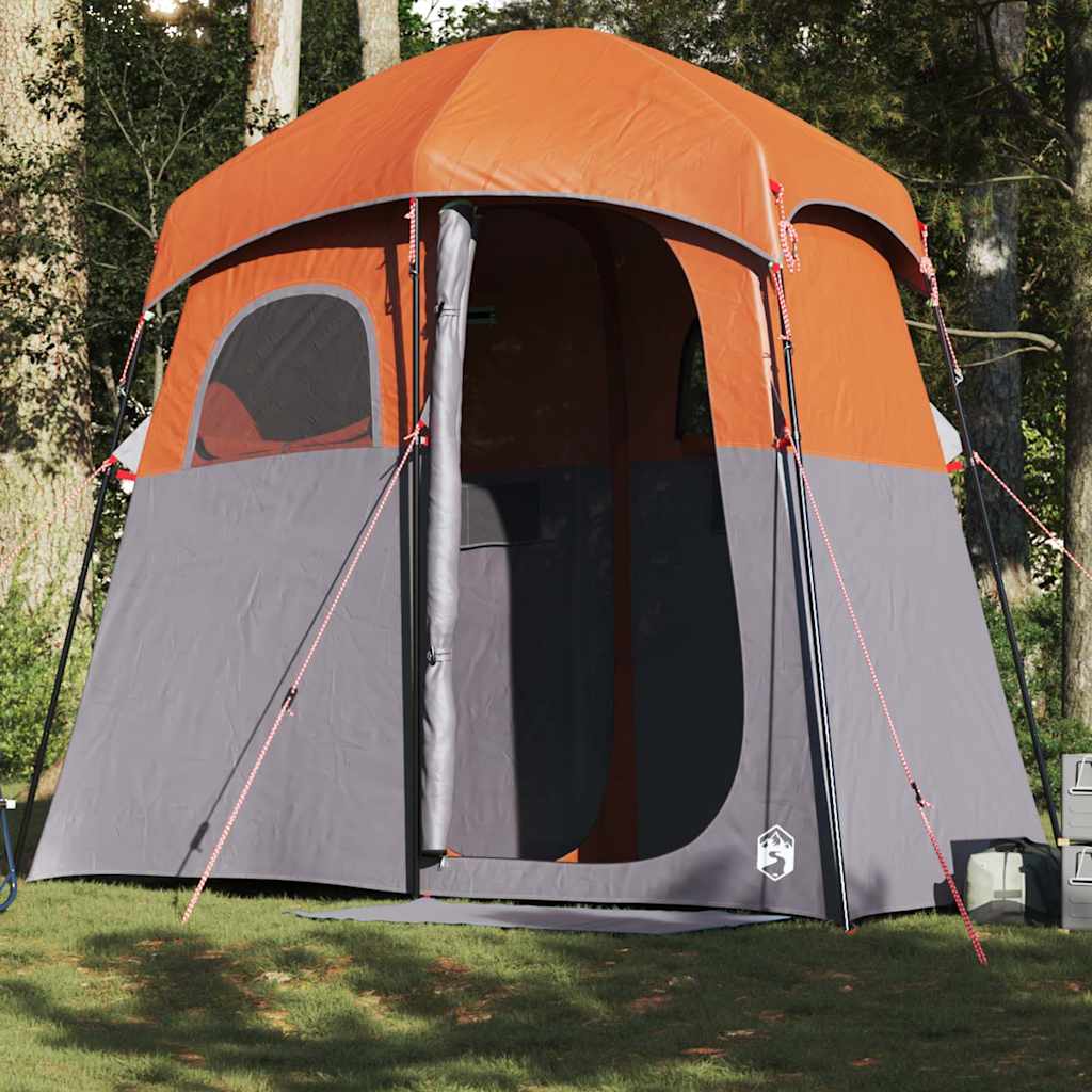 Vidaxl Shower Tent 2 Personne étanche gris et orange