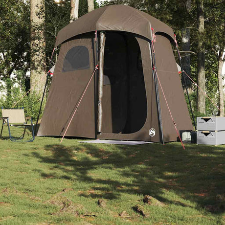 VidaXL Tente de douche 2 personnes imperméable marron