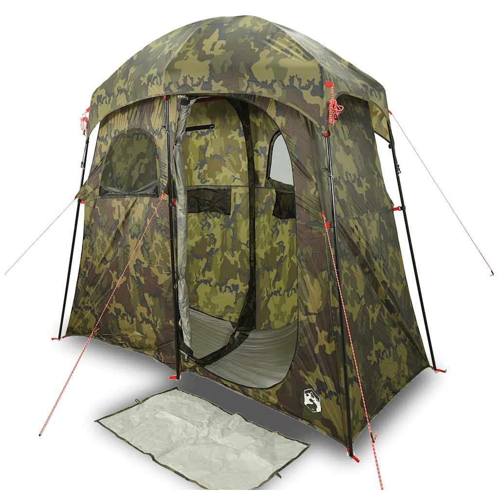 Tente de douche VidaXL camouflage imperméable 2 personnes