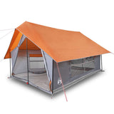 Tente VidaXL 5 personnes imperméable gris et orange