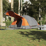 Tente tunnel VidaXL 8 personnes imperméable gris et orange