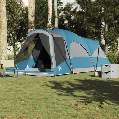 Tente tunnel Vidaxx pour famille 8 personnes imperméable bleue