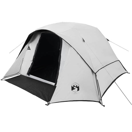 Vidaxl tente de camping cabine 4 personnes tissu occultant blanc imperméable