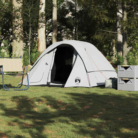 Vidaxl tente de camping cabine 4 personnes tissu occultant blanc imperméable