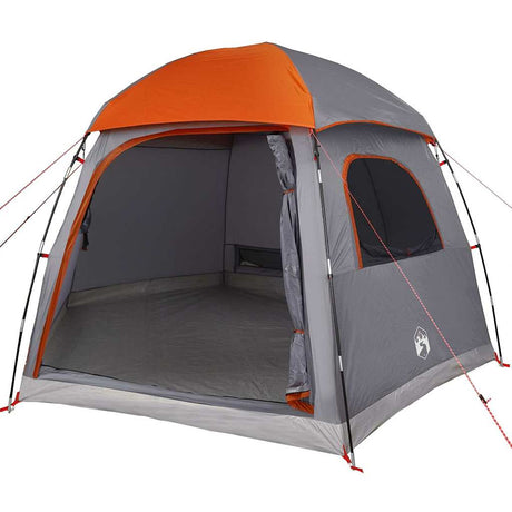 Vidaxx tente familiale igloo 6 personnes imperméable gris et orange
