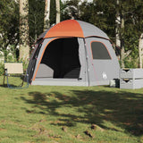 Vidaxx tente familiale igloo 6 personnes imperméable gris et orange