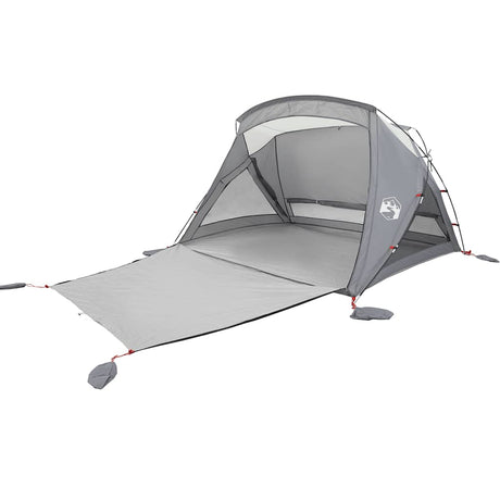 VidaXL tente de plage 2 personnes imperméable gris
