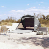 VidaXL tente de plage 2 personnes imperméable gris