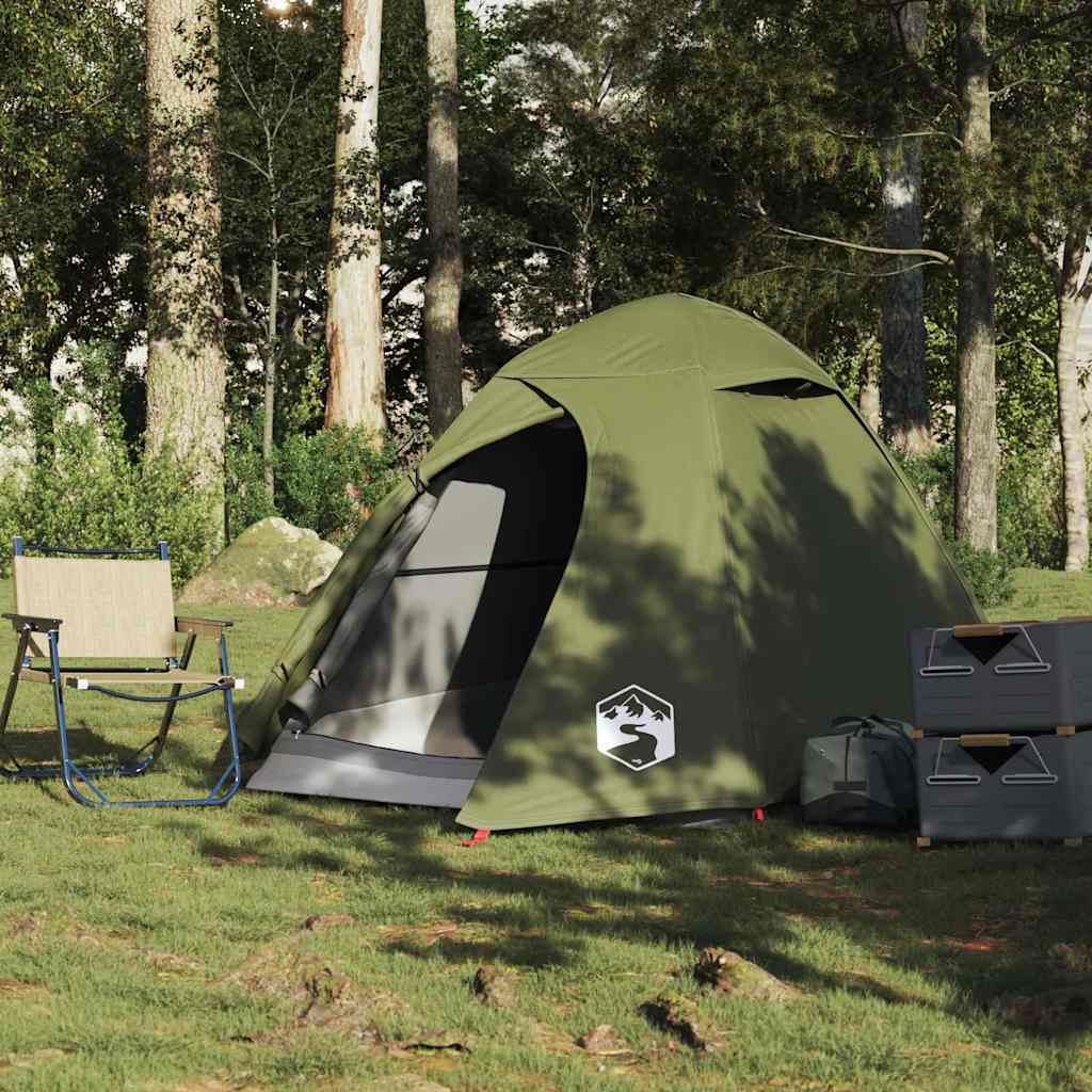 Tente dôme VidaXL 2 personnes imperméable vert olive