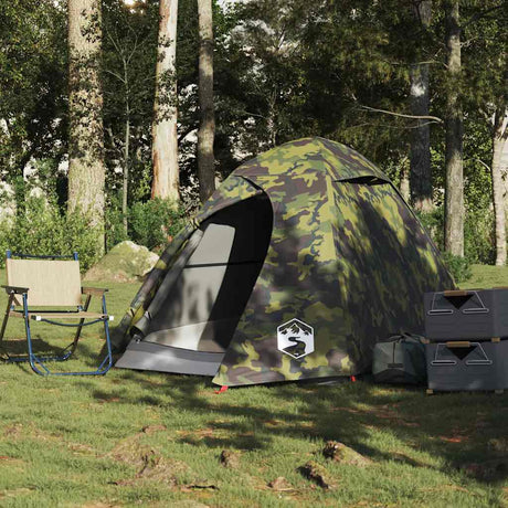 Tente dôme VidaXL camouflage imperméable 2 personnes