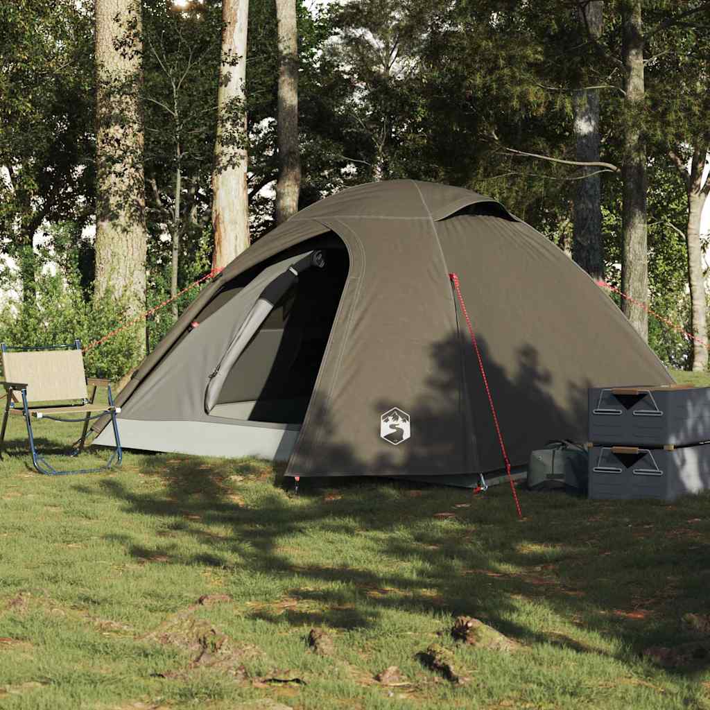 Tente dôme Vidaxx 3 personnes imperméable marron