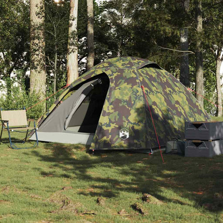 Tente dôme VidaXL camouflage imperméable 3 personnes