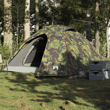 Tente dôme VidaXL camouflage imperméable 3 personnes