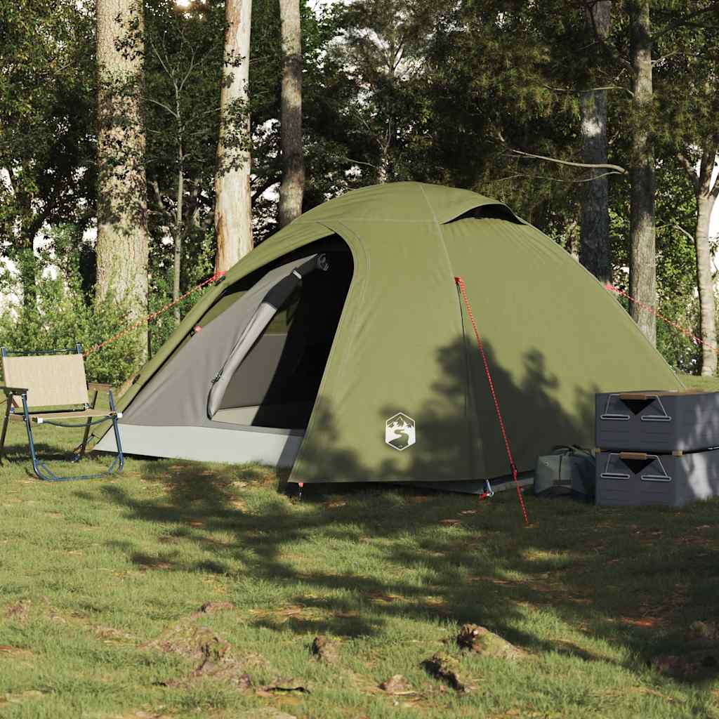 Vidaxl dome tente 4 personnes étanche olive vert olive