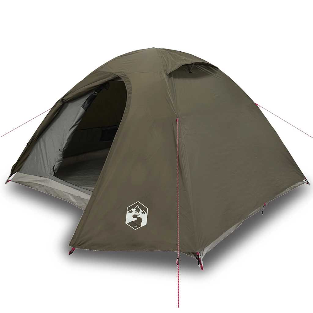 Vidaxl dome tente 4 personnes étanche marron imperméable