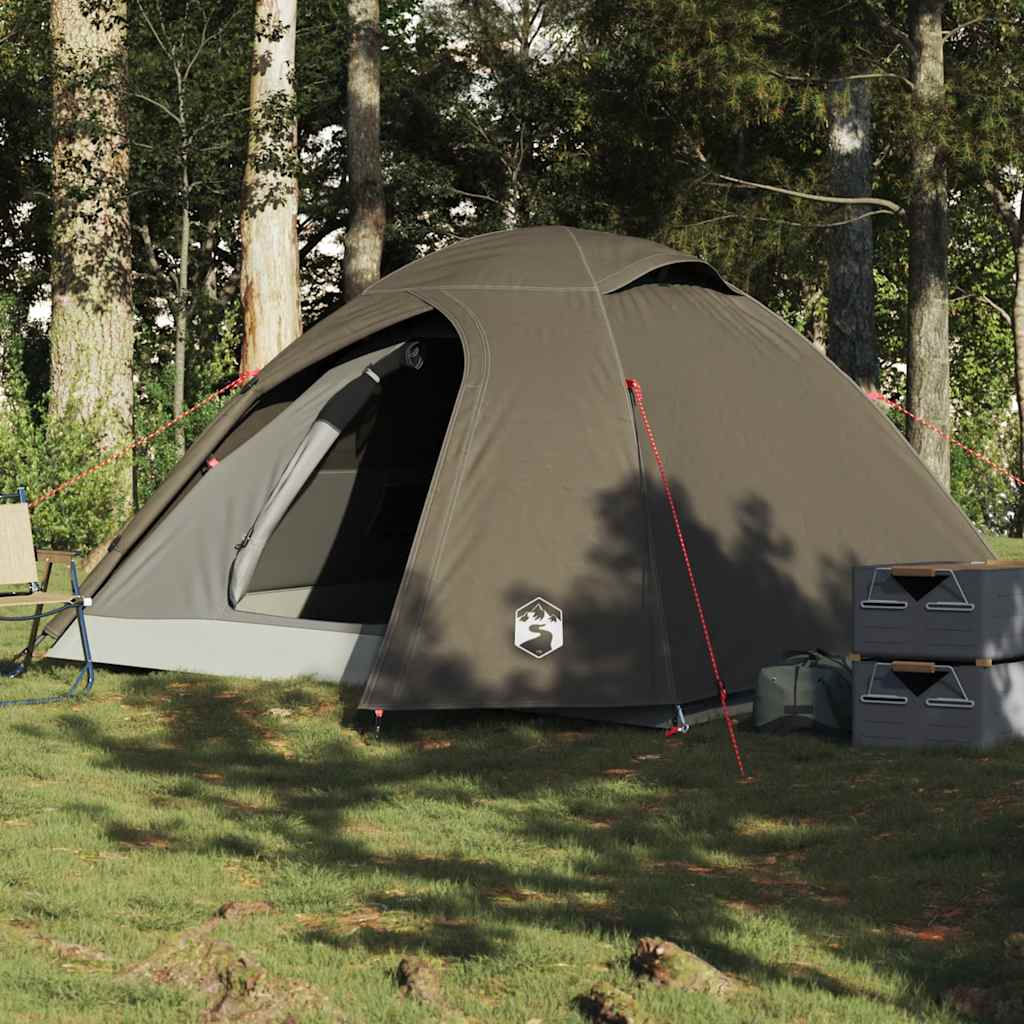 Vidaxl Dome Tent 4-Persona impermeable marrón impermeable