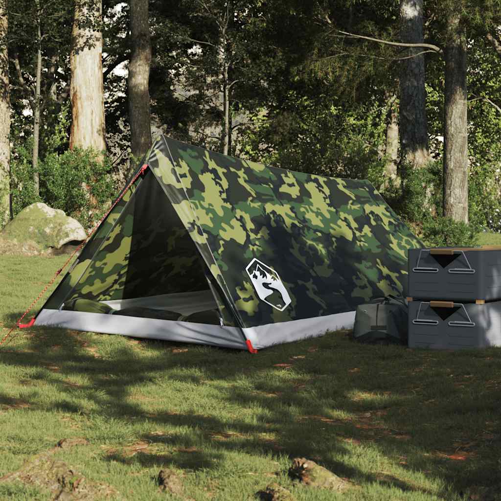 Vidaxl tent 2-persoons waterdicht camouflage