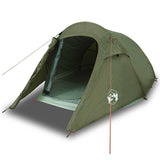 VidaXL tente tunnel 3 personnes imperméable vert olive
