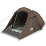 VidaXL tente tunnel 3 personnes imperméable marron