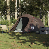 VidaXL tente tunnel 2 personnes imperméable marron