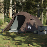 VidaXL tente tunnel 2 personnes imperméable marron