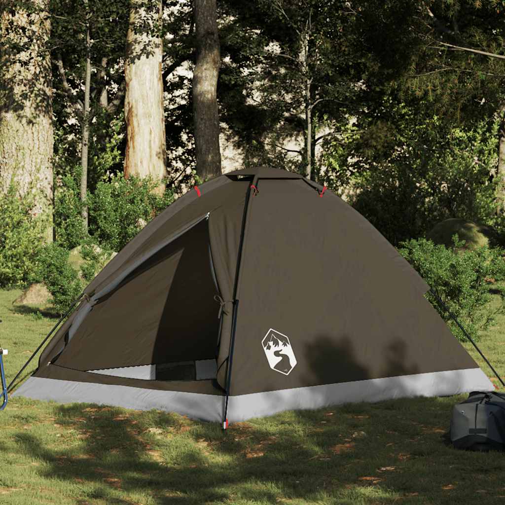 Vidaxl Dome Tent 2-osobowy wodoodporny brąz