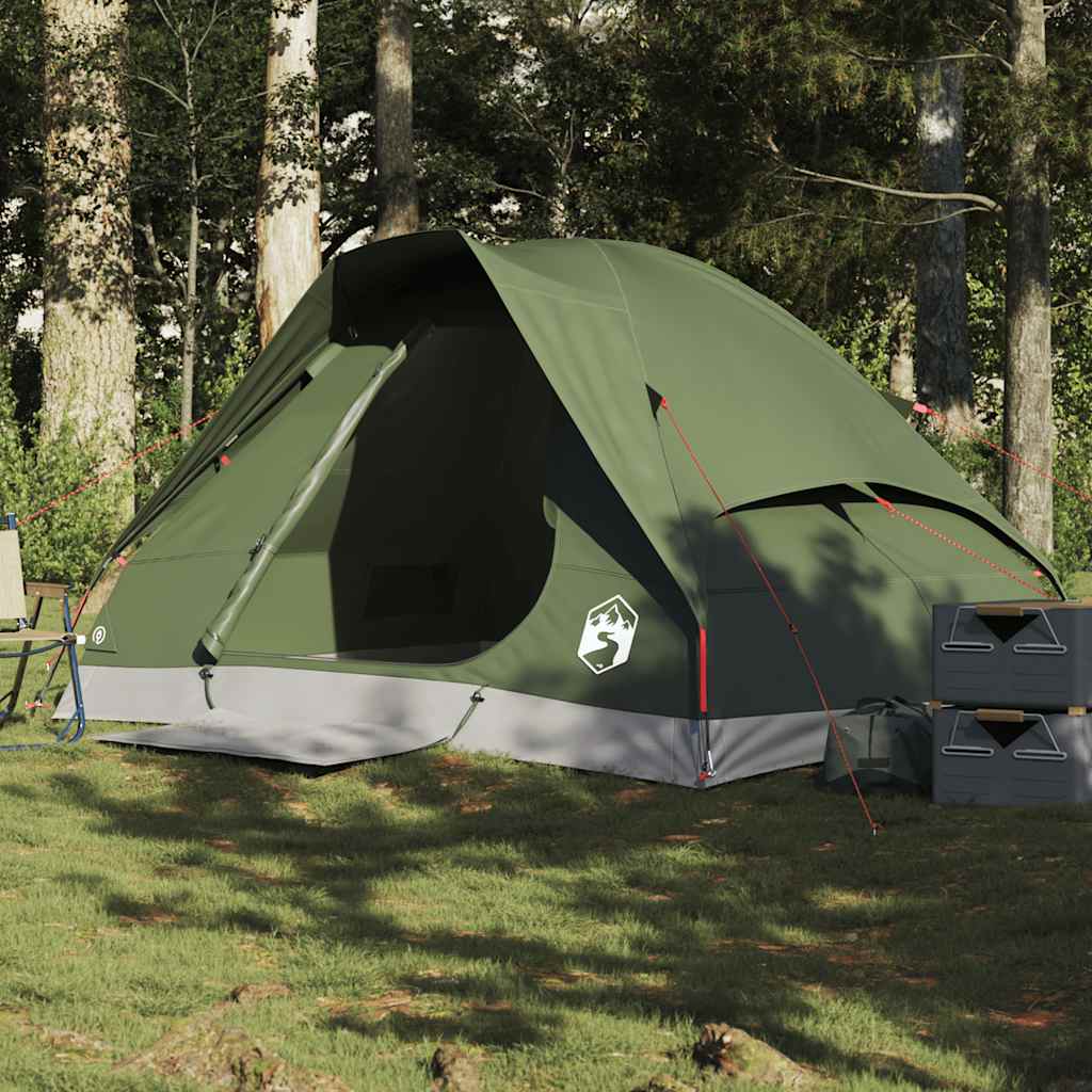 Vidaxl Dome Tent de 2 personas Green a prueba de agua