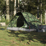 Vidaxl dome tente de 2 personnes camouflage imperméable