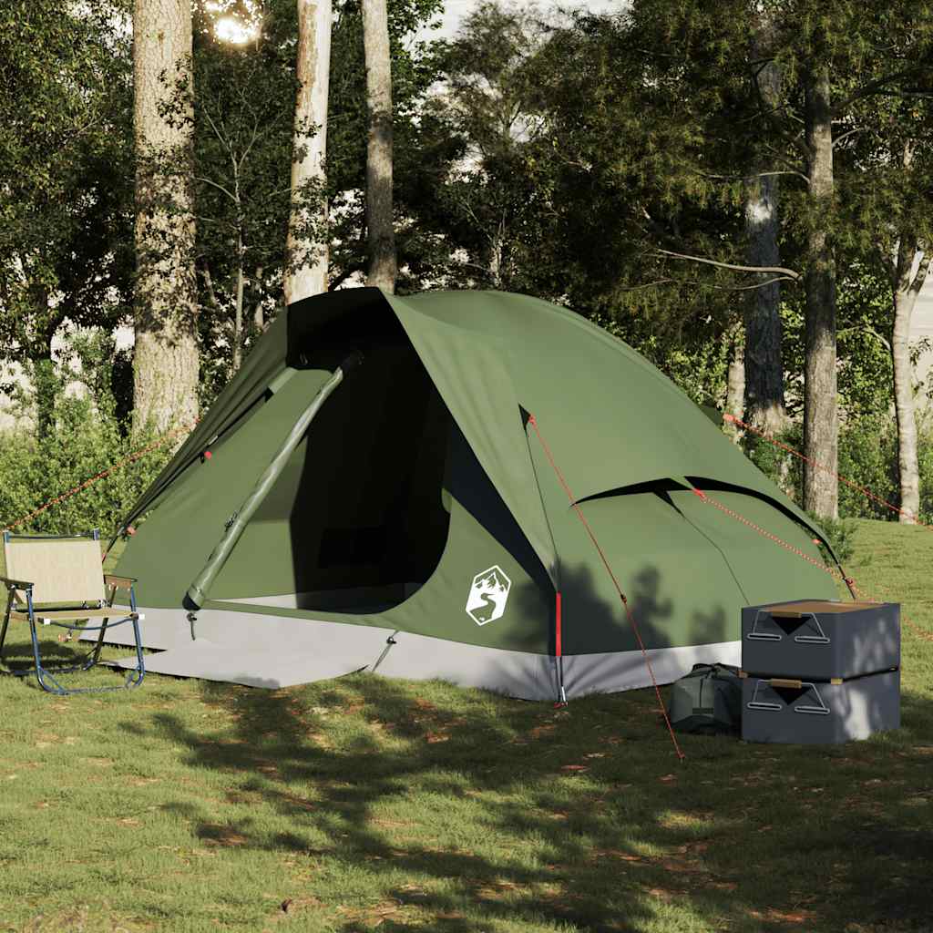 Tente dôme VidaXL 4 personnes imperméable vert olive