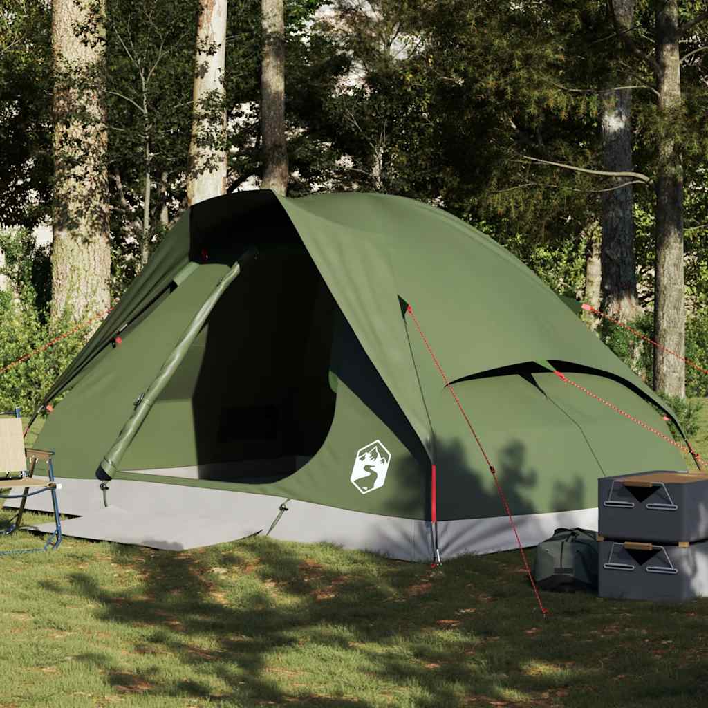 Tente dôme VidaXL 4 personnes imperméable vert olive