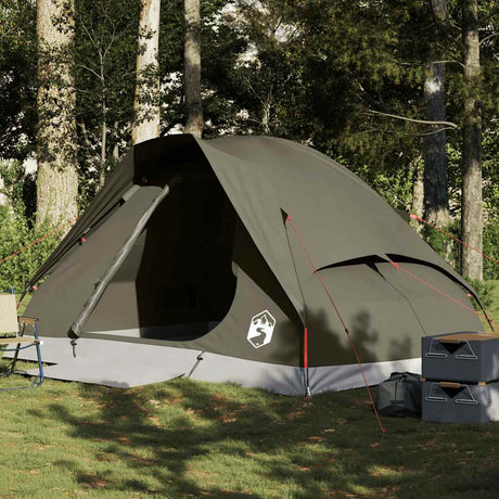 Tente dôme Vidaxx 4 personnes imperméable marron