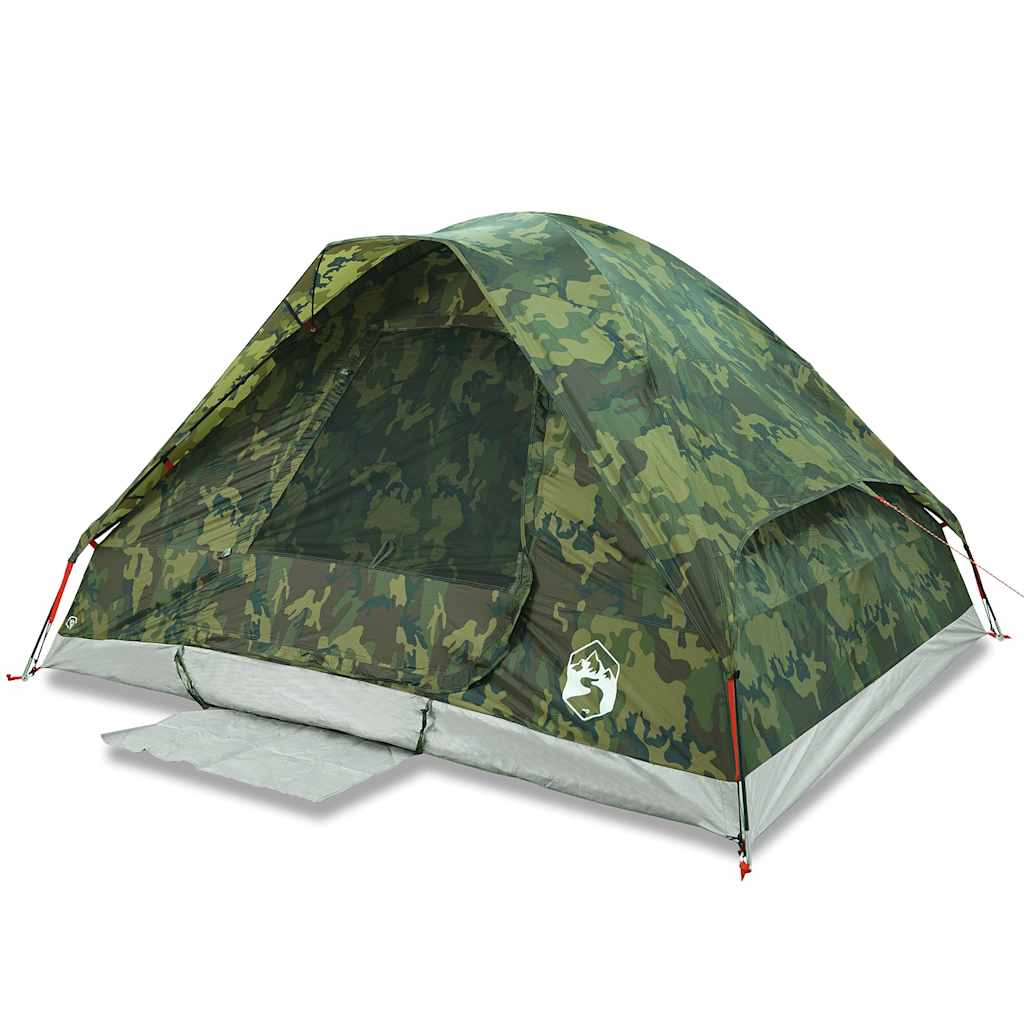 Vidaxl dome tente 4 personnes camouflage imperméable