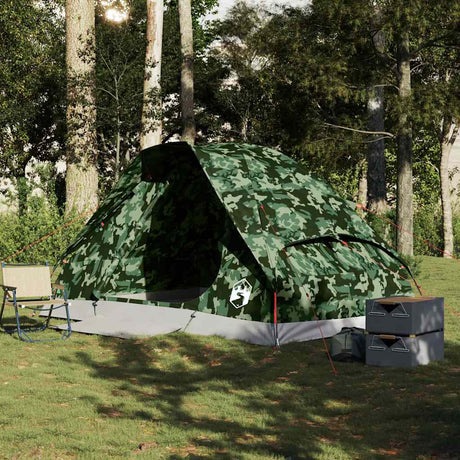 Tente dôme VidaXL camouflage imperméable 4 personnes