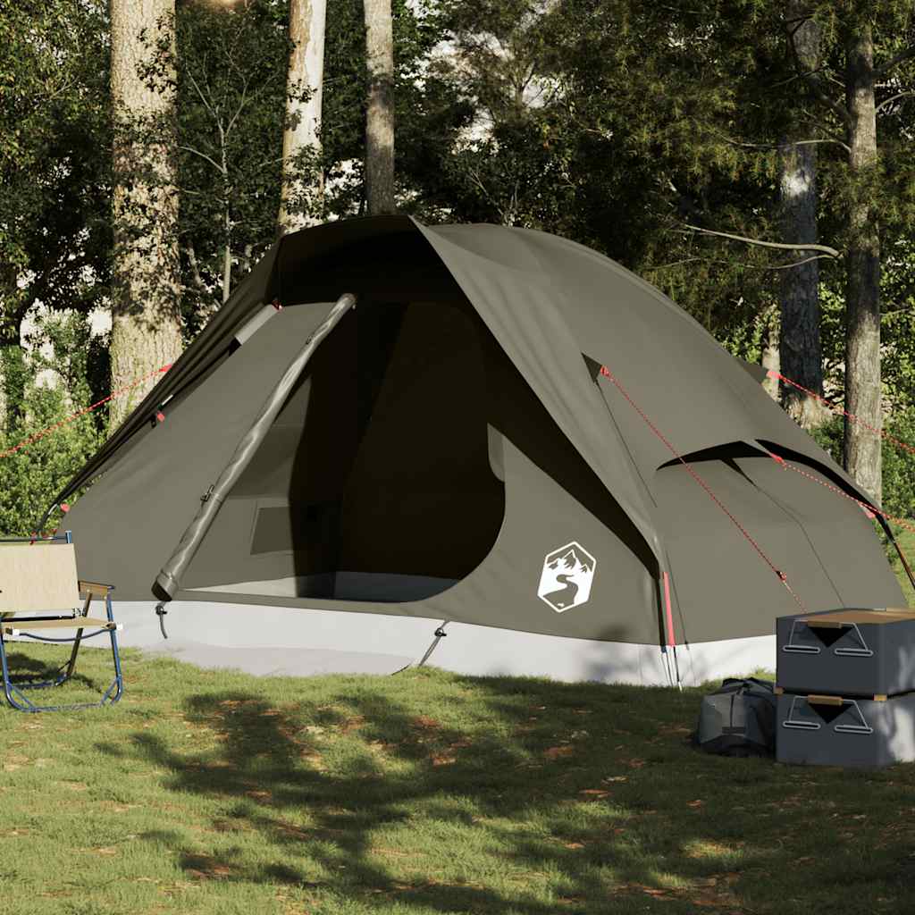 Tente dôme Vidaxx 6 personnes imperméable marron
