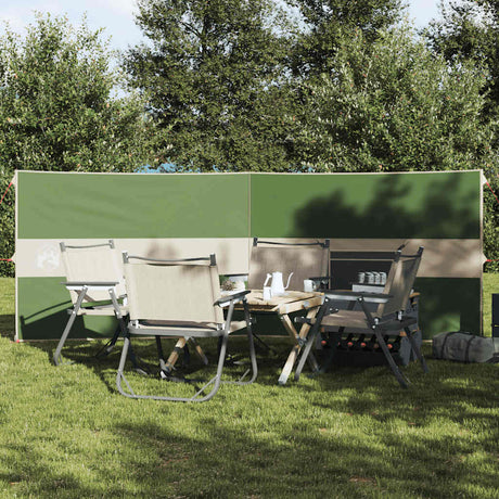 VidaXL pare-brise camping étanche 344x120 cm vert