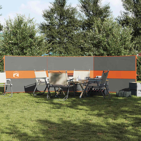 VidaXL pare-brise camping étanche 490x123 cm gris et orange