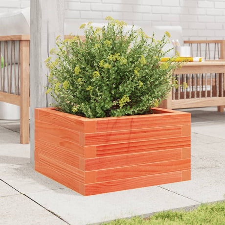 Vidaxx jardinière 40x40x23 cm bois de pin massif, marron lavé