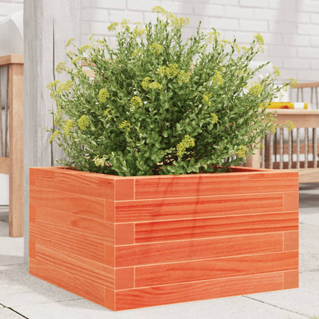 Vidaxx jardinière 40x40x23 cm bois de pin massif, marron lavé