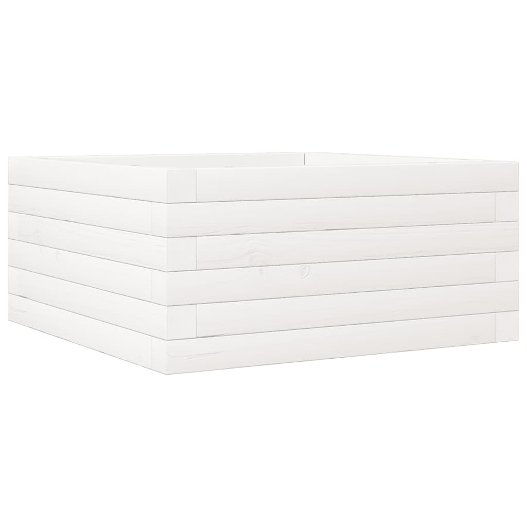 Vidaxx jardinière 50x50x23 cm bois de pin massif blanc