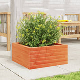 Vidaxx jardinière 50x50x23 cm bois de pin massif, marron lavé