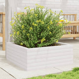Vidaxx jardinière 60x60x23 cm bois de pin massif blanc