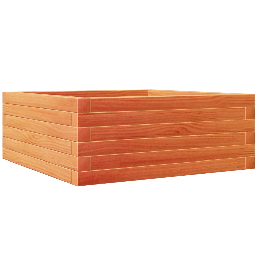Vidaxx jardinière 60x60x23 cm bois de pin massif, marron lavé